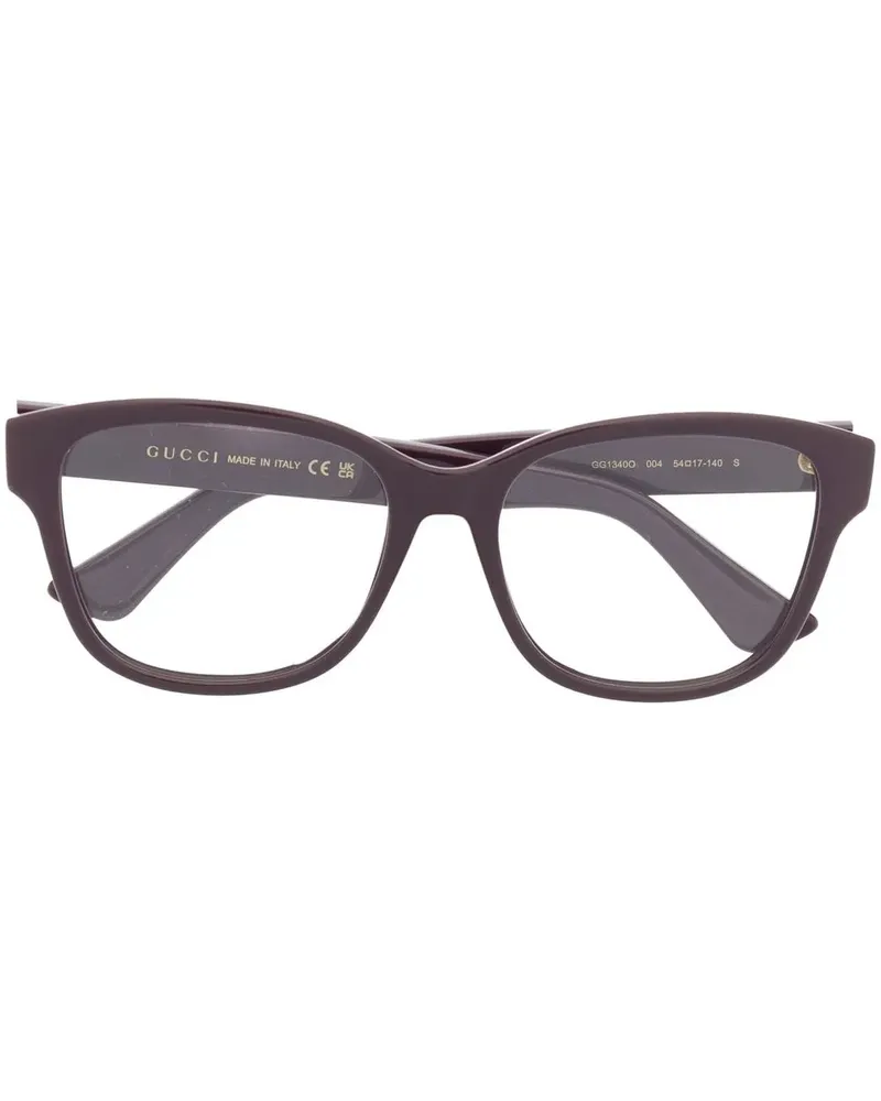 Gucci Brille mit eckigem Gestell - Violett Violett