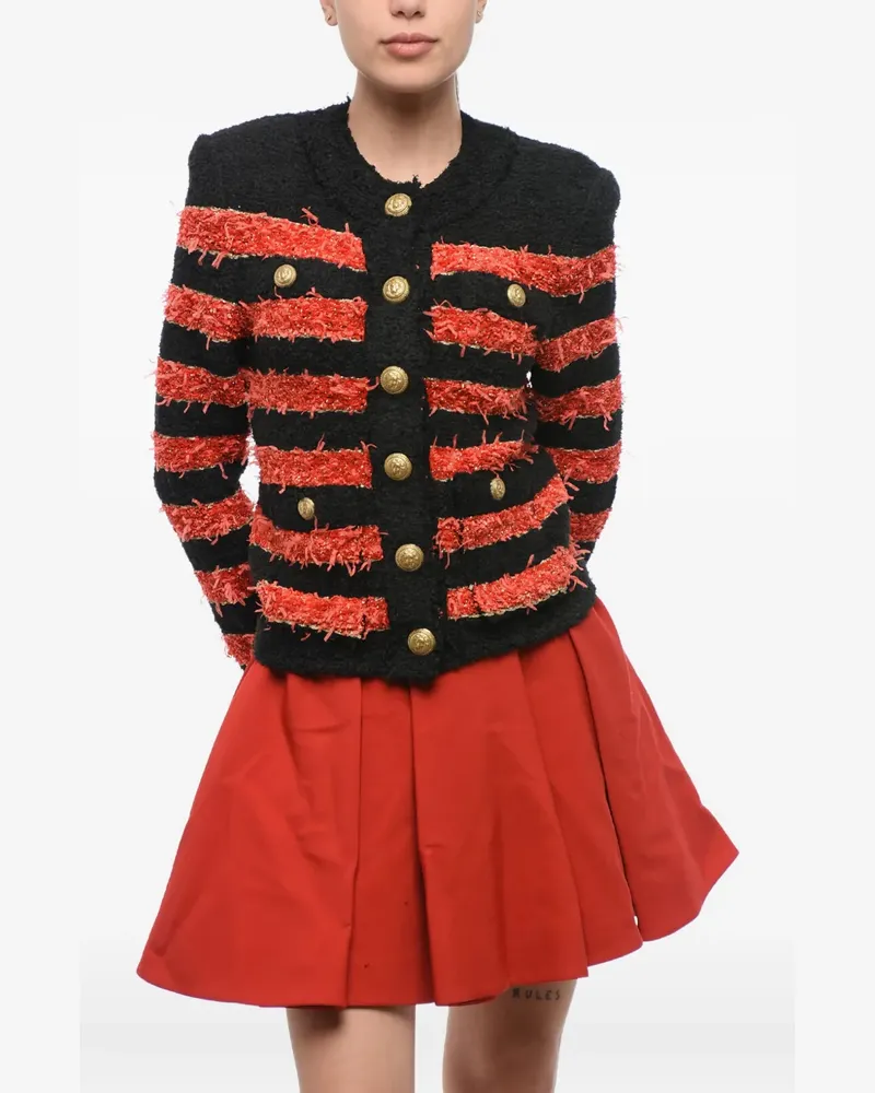 Balmain Cardigan mit dekorativen Knöpfen - Rot Rot