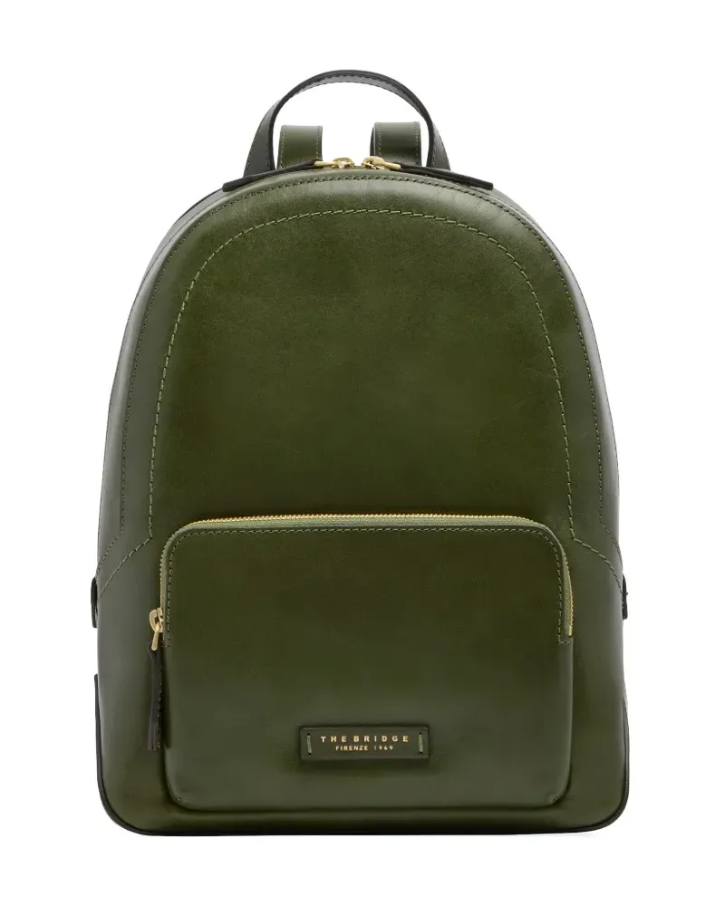 The Bridge leather front-pocket backpack - Grün Grün