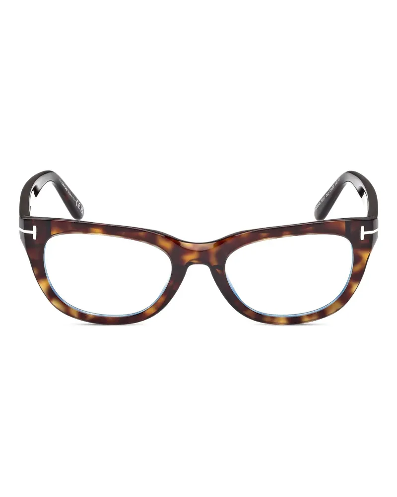 Tom Ford Brille mit Cat-Eye-Gestell - Braun Braun