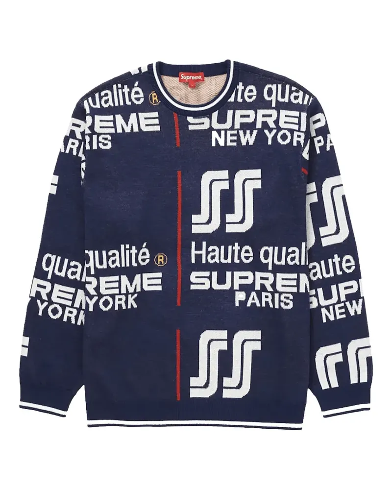 Supreme Being Gestrickter Qualite Pullover - Blau Blau