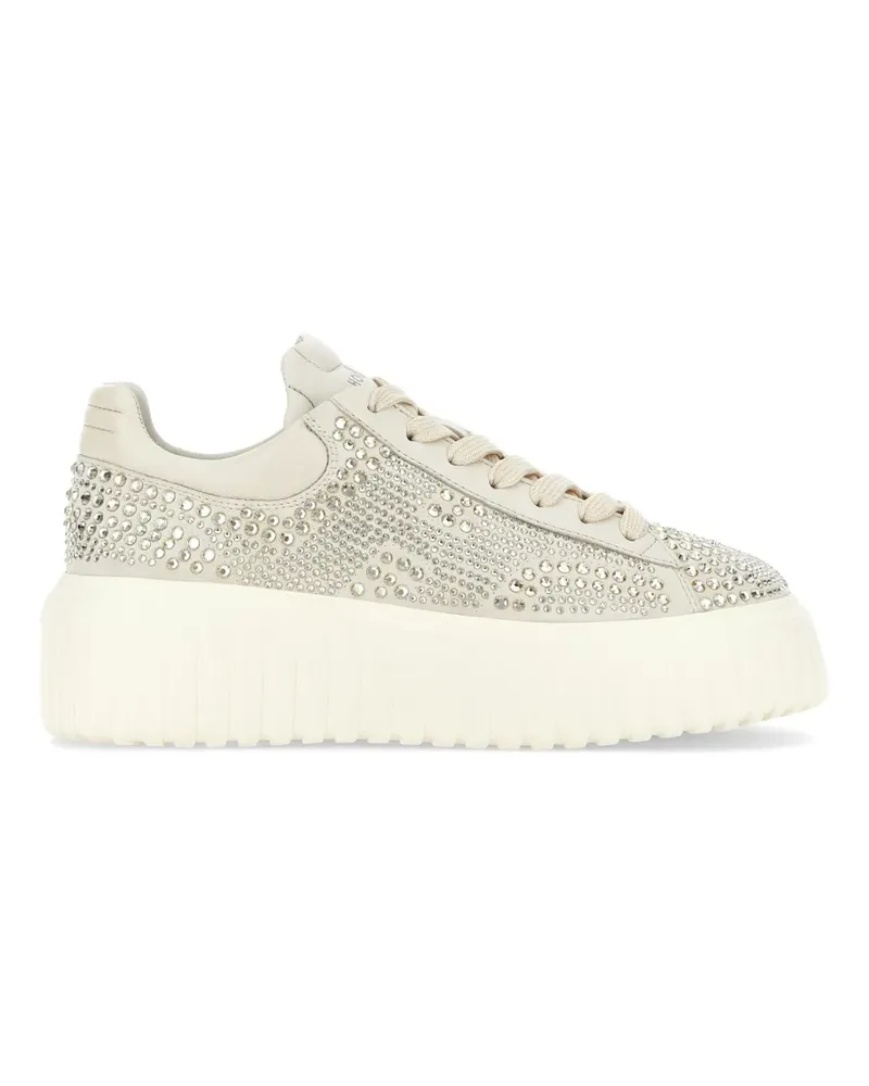 Hogan H-Stripes Sneakers - Nude Nude