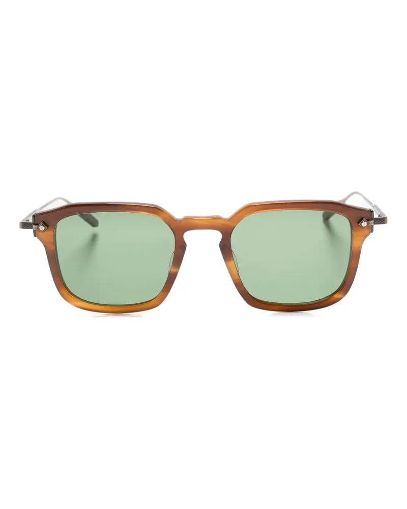 Barton Perreira Nolan Sonnenbrille mit eckigem Gestell - Braun Braun