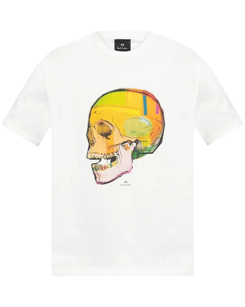 Paul Smith T-Shirt mit Totenkopf-Print - Weiß Weiß