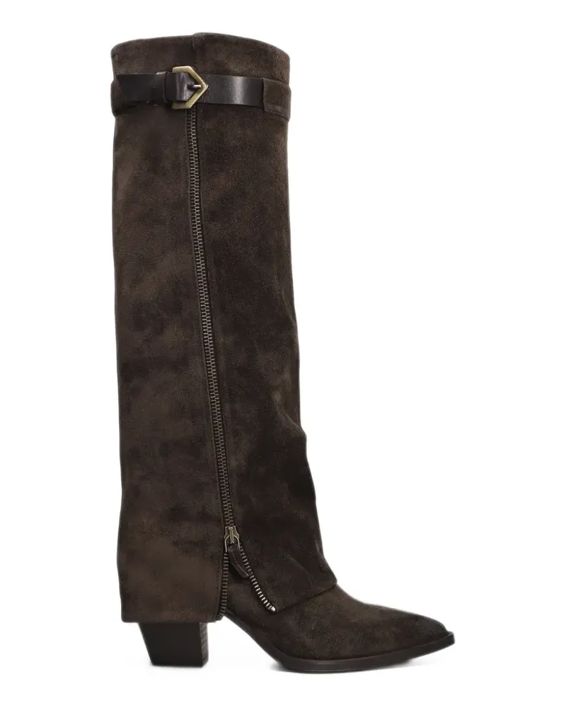 Julie Dee Kniehohe Stiefel - Braun Braun