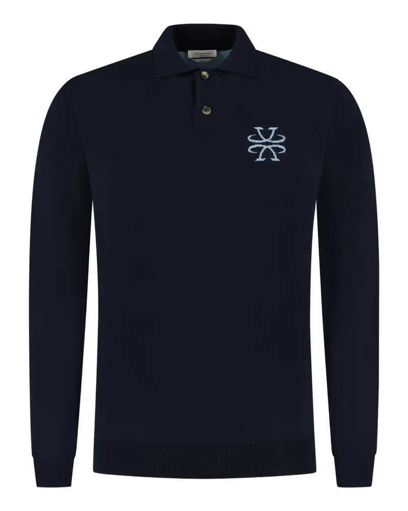 Jacob Cohën logo polo shirt - Blau Blau