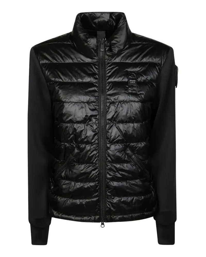 Blauer quilted jacket - Schwarz Schwarz