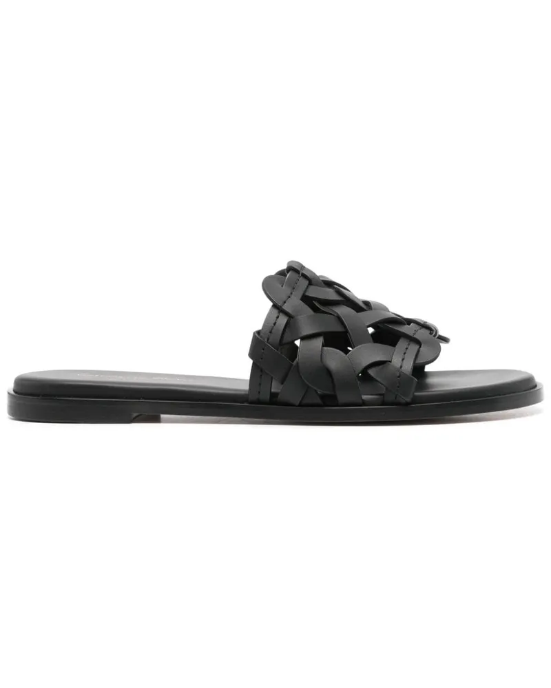 Gianvito Rossi Sandalen mit Webmuster - Schwarz Schwarz