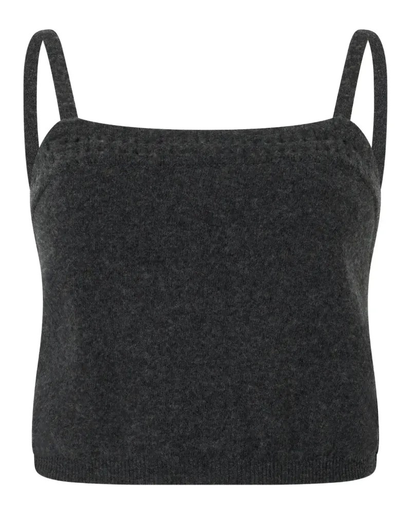 Alberta Ferretti Cropped-Tanktop mit perforiertem Detail - Grau Grau