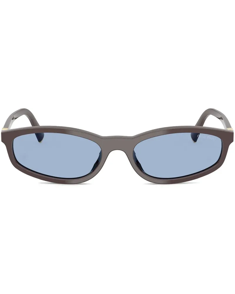 Miu Miu Sonnenbrille mit geometrischem Gestell - Braun Braun