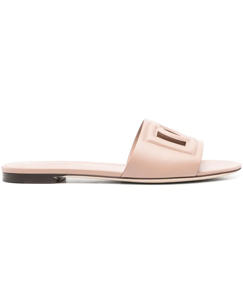 Dolce & Gabbana Pantoletten mit DG-Logo - Rosa Rosa
