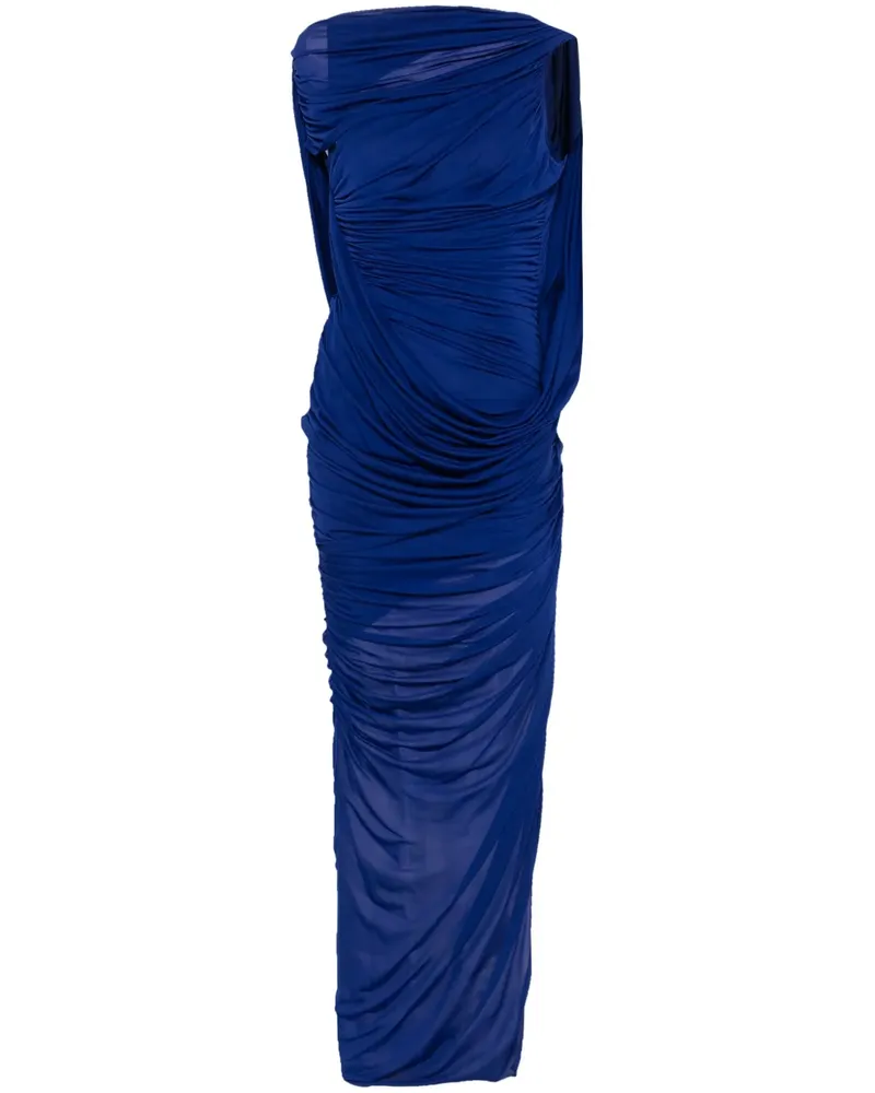 Thierry Mugler Rückenfreies Abendkleid mit Drapierung - Blau Blau
