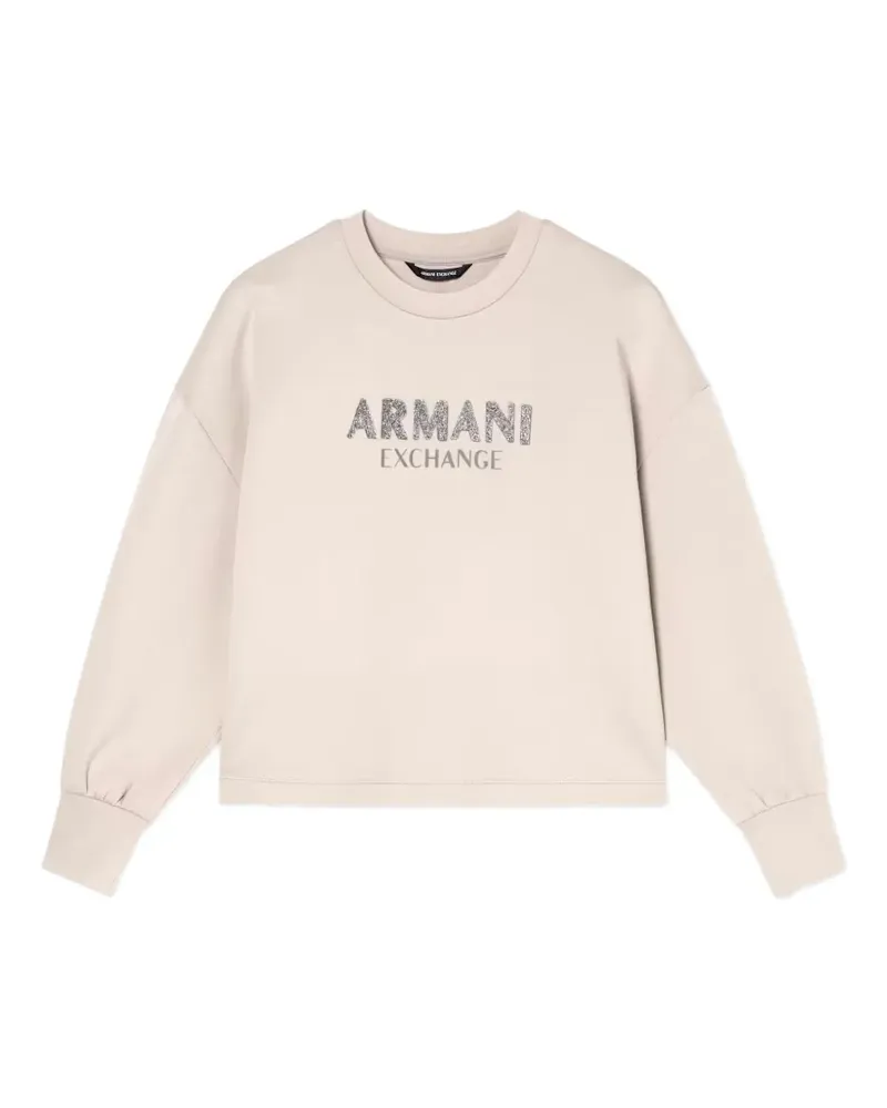 Armani Exchange Sweatshirt mit Rundhalsausschnitt - Nude Nude