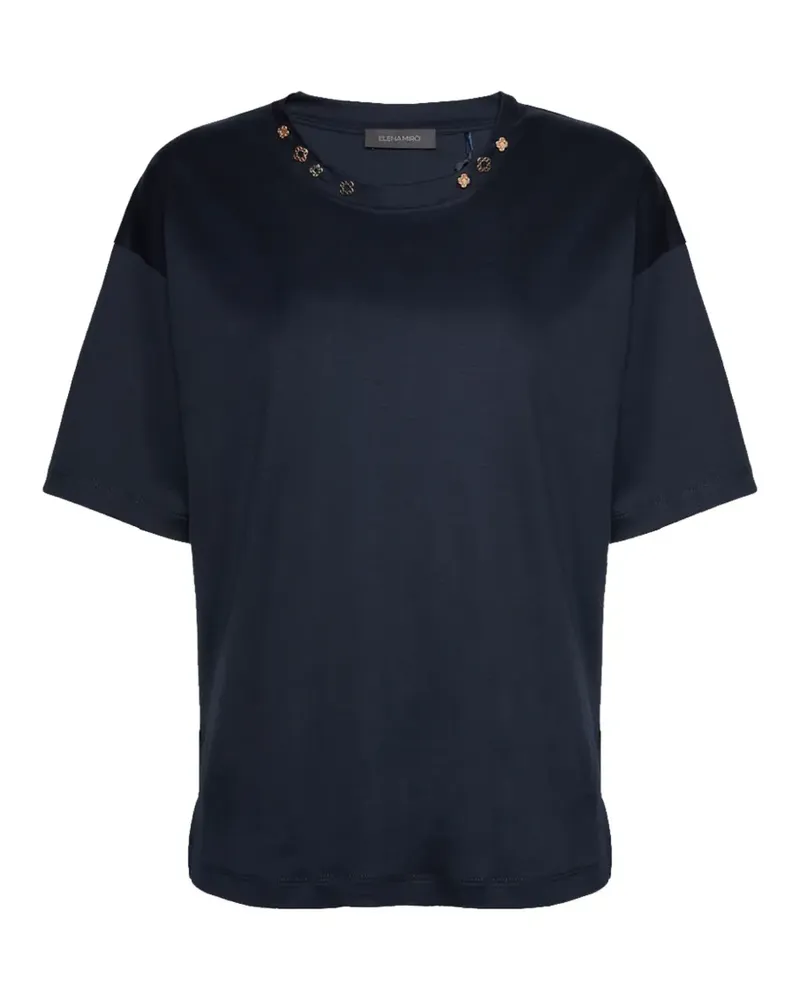 Elena Mirò T-Shirt mit Applikationen - Blau Blau