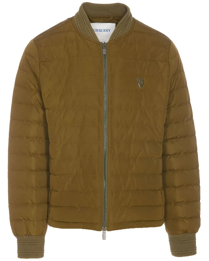 Burberry B Shield Jacke mit Logo-Patch - Grün Grün