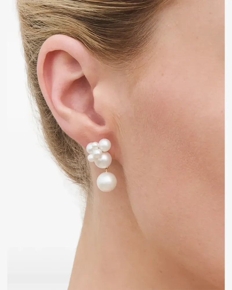 Sophie Bille Brahe 14kt Gelbgoldohrring mit Perlen Gold
