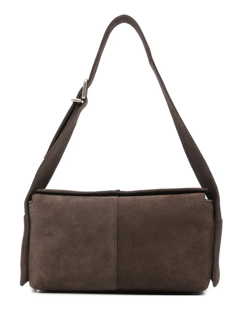 Vic Matié buckle-strap suede shoulder bag - Braun Braun