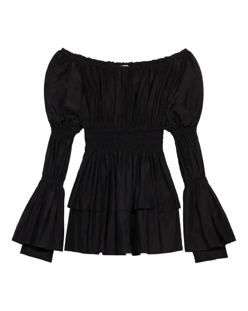 Blumarine Schulterfreies Minikleid mit Ausschnitt - Schwarz Schwarz