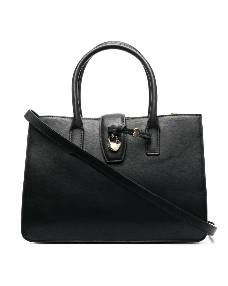 Moschino Shopper mit Logo-Anhänger - Schwarz Schwarz