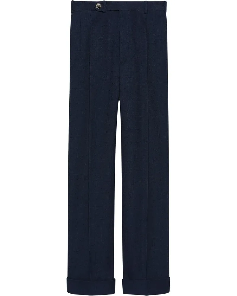 Gucci Hose mit geradem Bein - Blau Blau