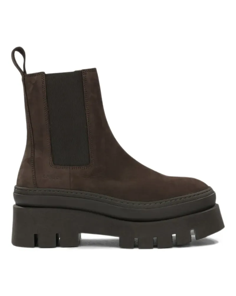 Copenhagen leather platform chelsea boots - Braun Braun