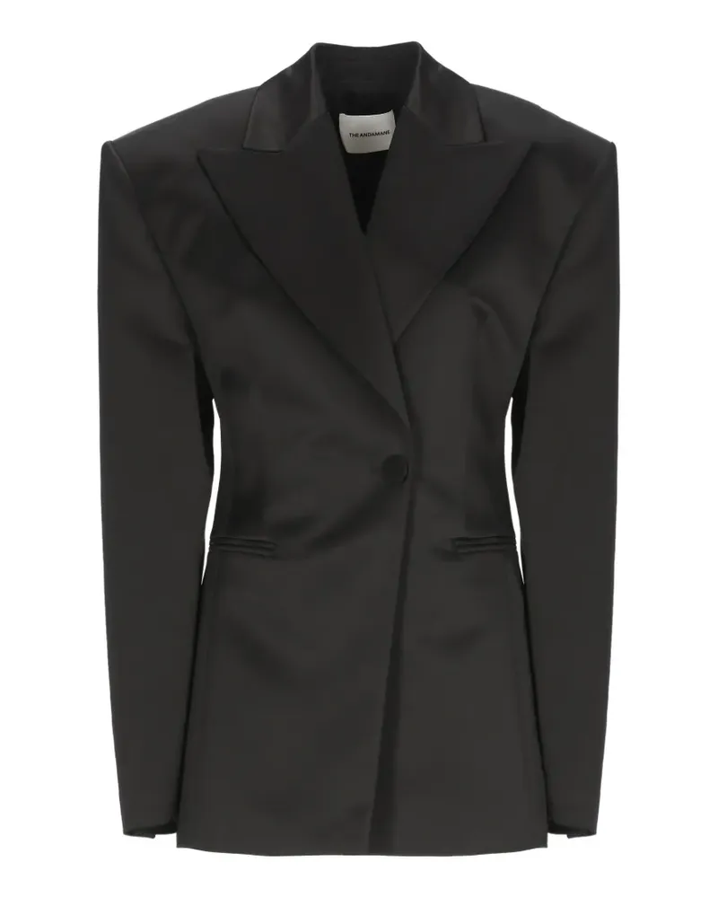 ANDAMANE Sakko mit fallendem Revers - Schwarz Schwarz