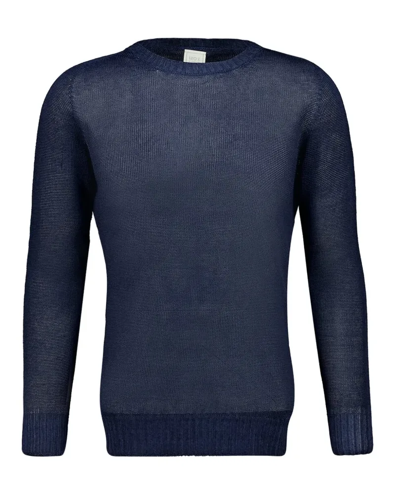 120% Lino long-sleeve T-shirt - Blau Blau