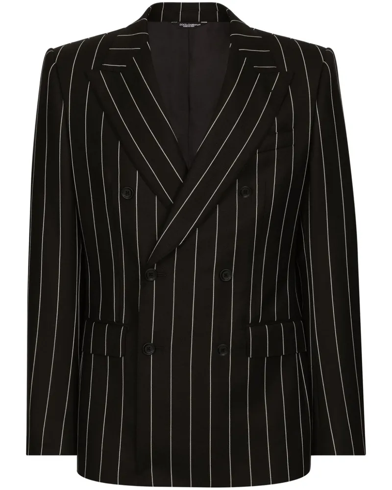 Dolce & Gabbana Sakko mit Nadelstreifen - Schwarz Schwarz
