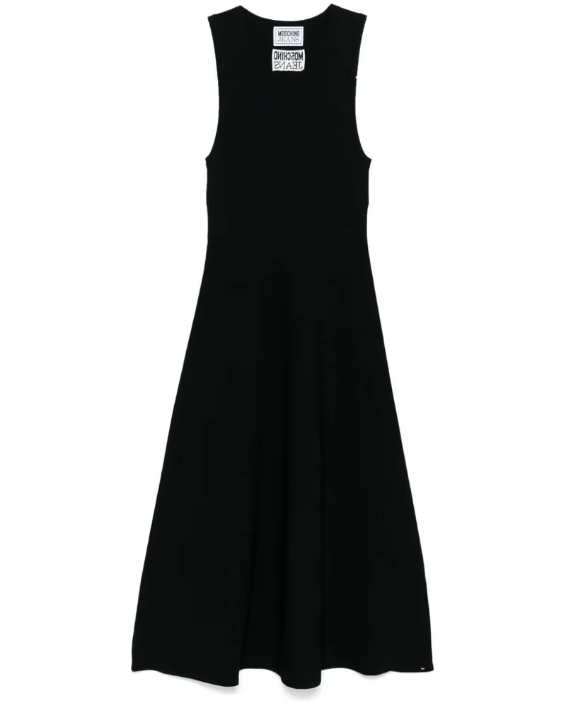 Moschino Midikleid aus geripptem Strick - Schwarz Schwarz