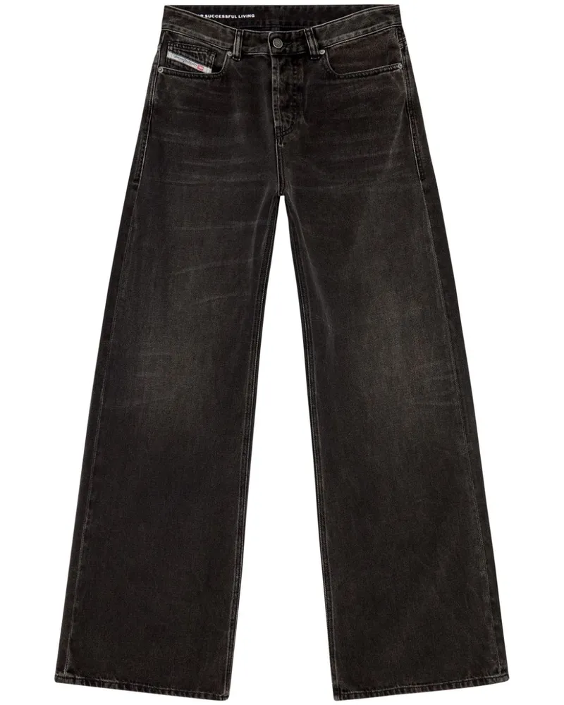 Diesel 1996 D-Sire Wide-Leg-Jeans - Schwarz Schwarz