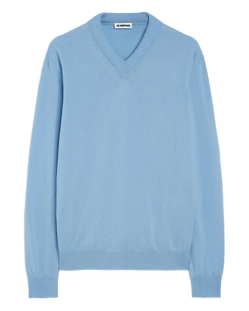 Jil Sander Pullover mit V-Ausschnitt - Blau Blau