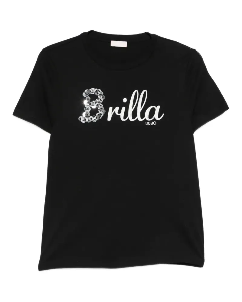 Liu Jo sequin-embellished T-shirt - Schwarz Schwarz