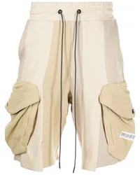 Mostly Heard Rarely Seen Cargo-Shorts mit Patchwork-Look Braun