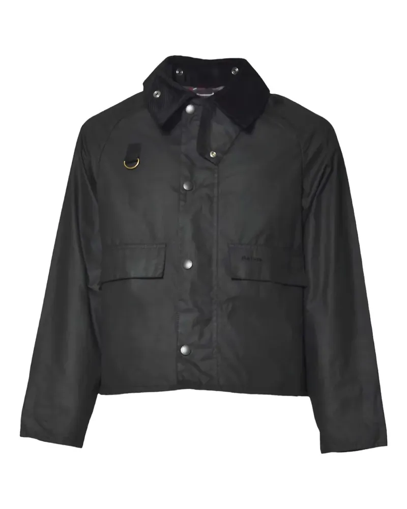 Barbour Jacke mit Cordkragen - Schwarz Schwarz