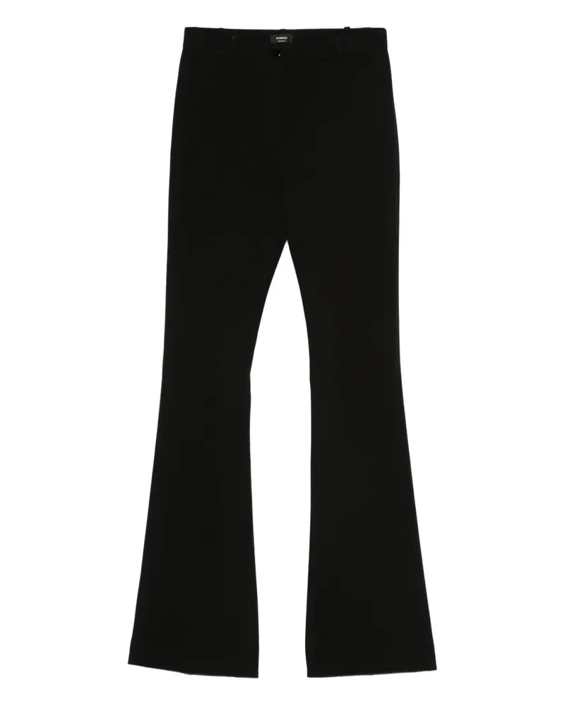 Pinko Ausgestellte Hose mit Schlitz - Schwarz Schwarz