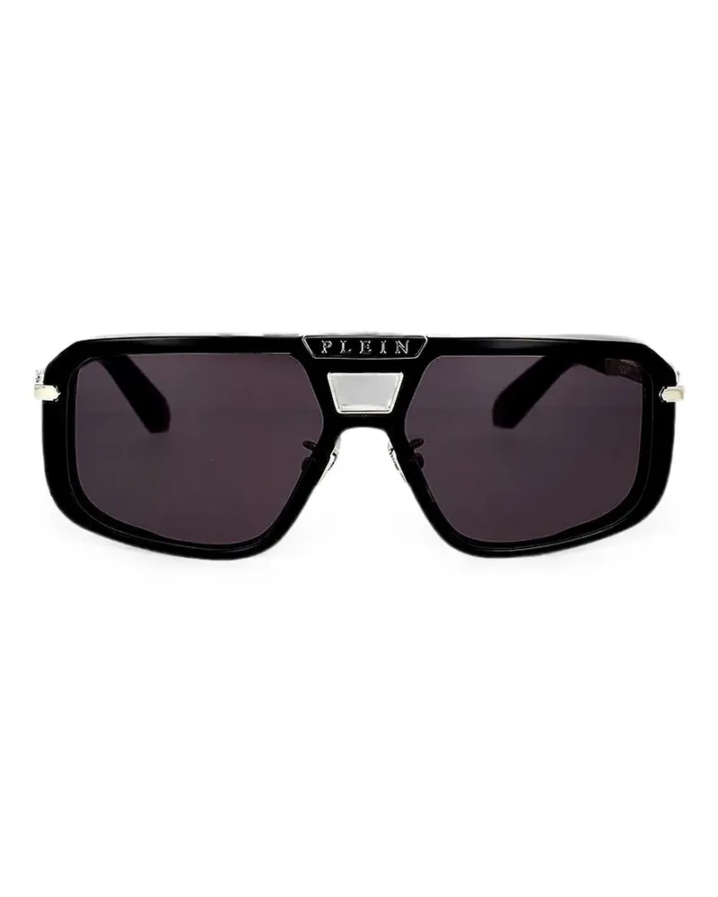 Philipp Plein geometric-frame sunglasses - Schwarz Schwarz