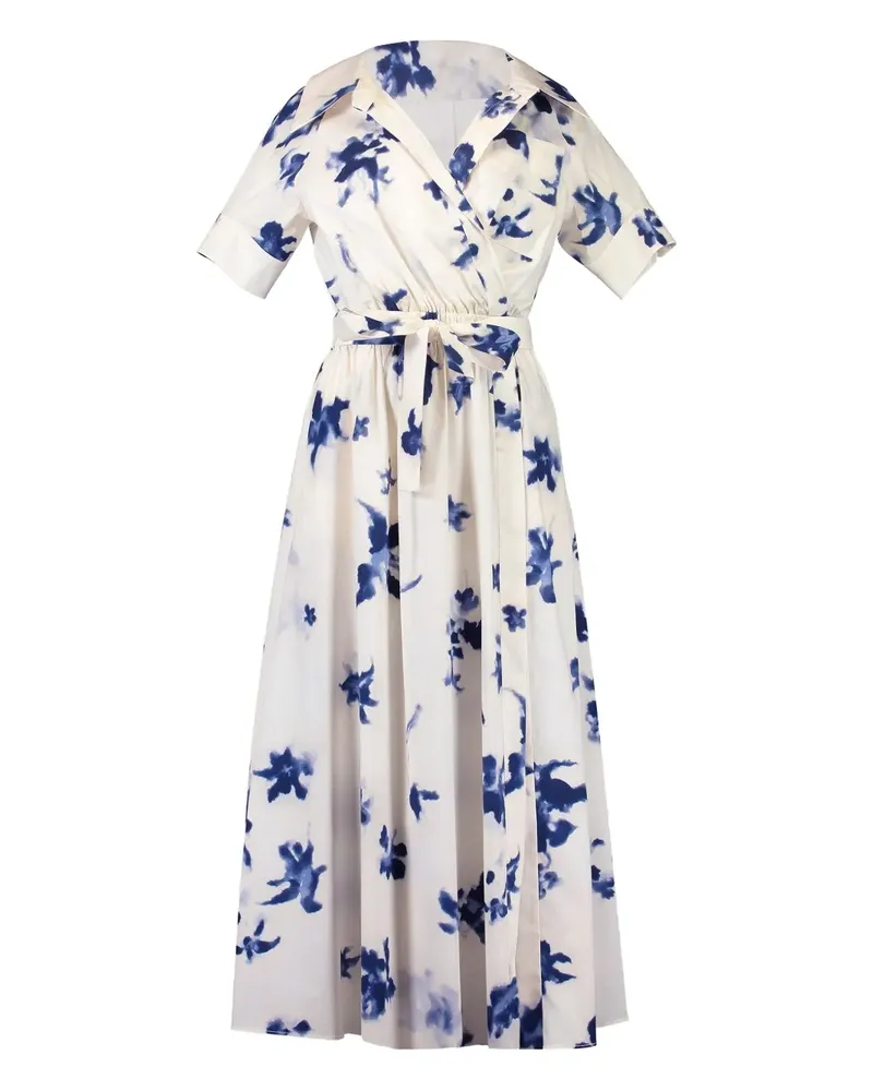 Altuzarra Lydia floral-print belted dress - Nude Nude