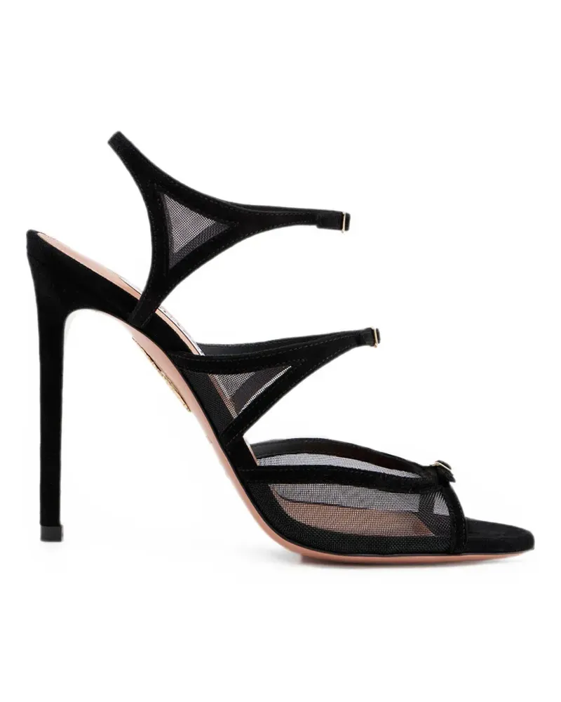 Aquazzura Jalila mesh-panel sandals - Schwarz Schwarz