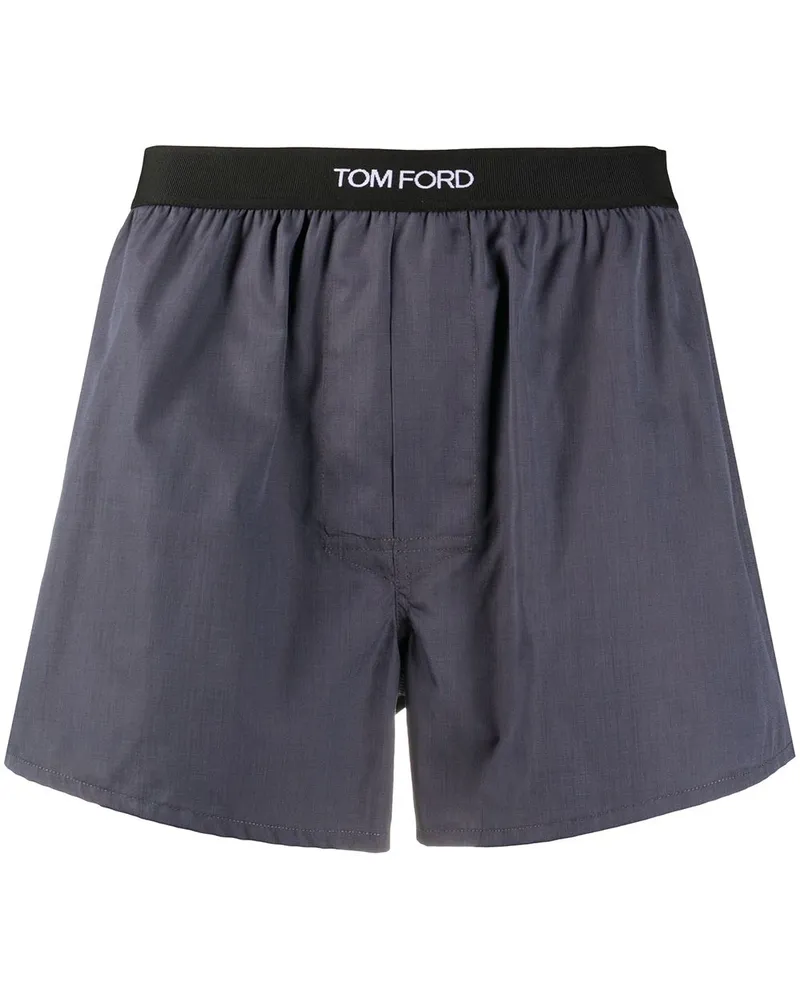 Tom Ford Boxershorts mit Logo-Bund - Grau Grau