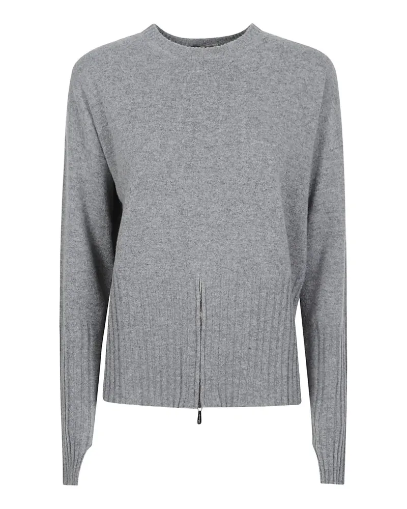 Drumohr  Gerippter Pullover mit Reißverschluss - Grau Grau