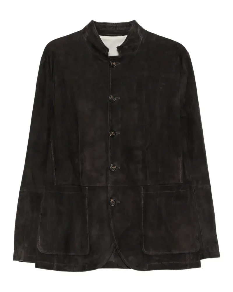 Eleventy Jacke aus Wildleder mit Knöpfen - Braun Braun