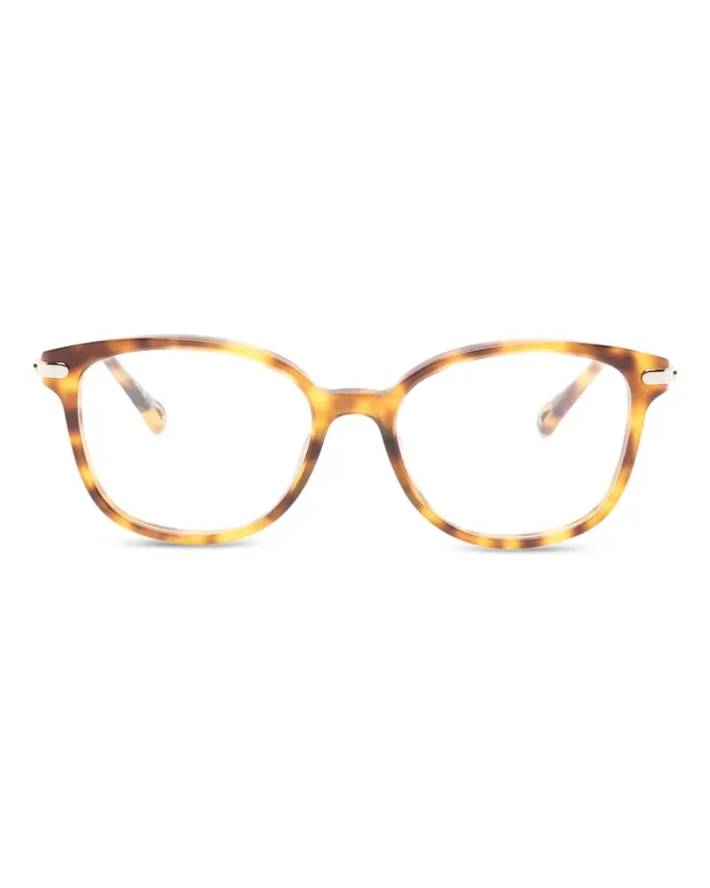 Chloé Runde Brille in Schildpattoptik - Braun Braun