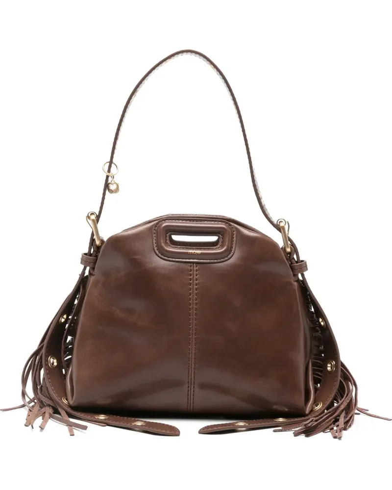 Maje Handtasche mit Fransen - Braun Braun