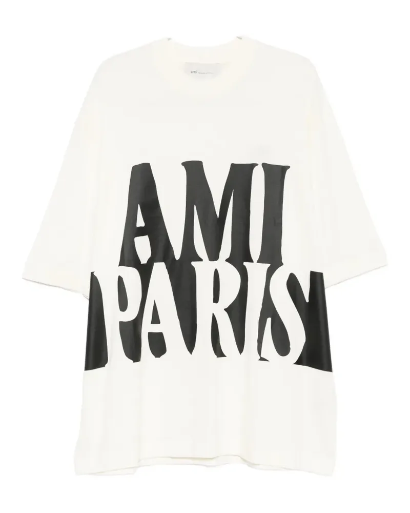 AMI Paris logo T-shirt - Nude Nude