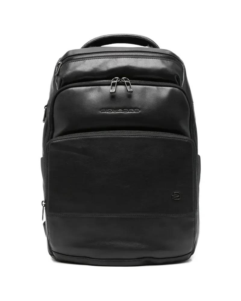 Piquadro Rucksack aus Leder - Schwarz Schwarz