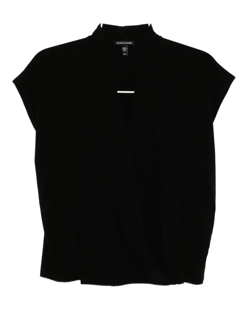 Eileen Fisher T-Shirt mit V-Ausschnitt - Schwarz Schwarz