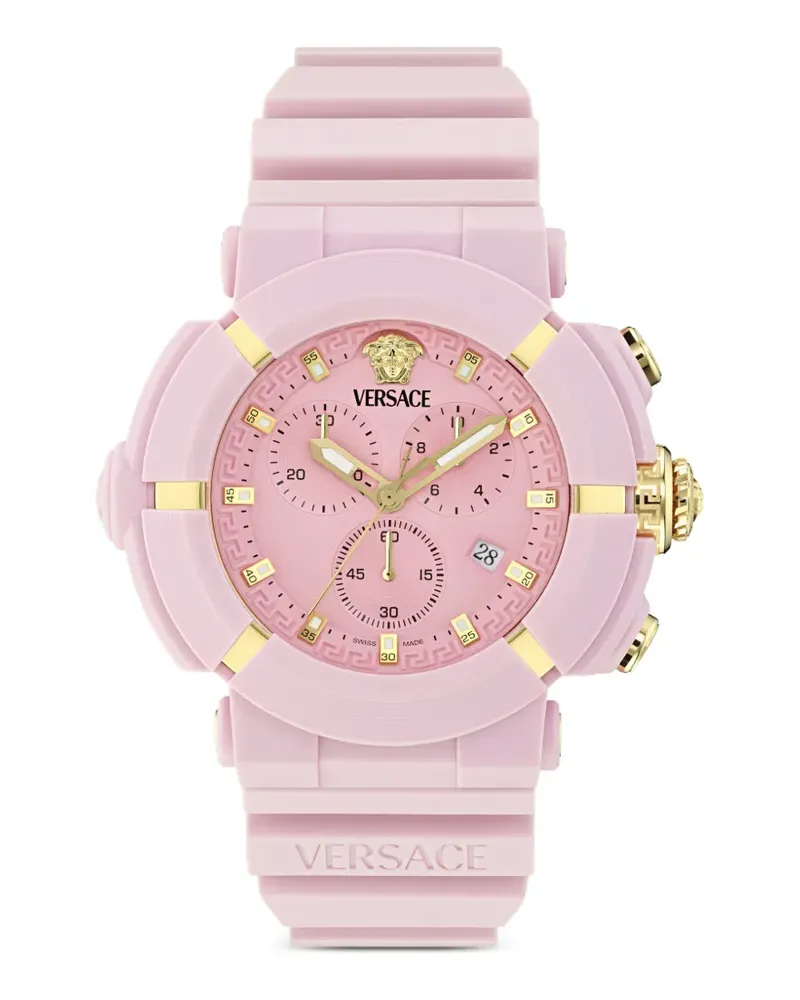 Versace V-Real Active Chrono 44mm watch - Rosa Rosa
