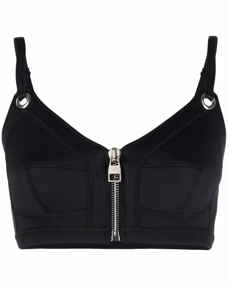 Alexander McQueen Cropped-Top - Schwarz Schwarz