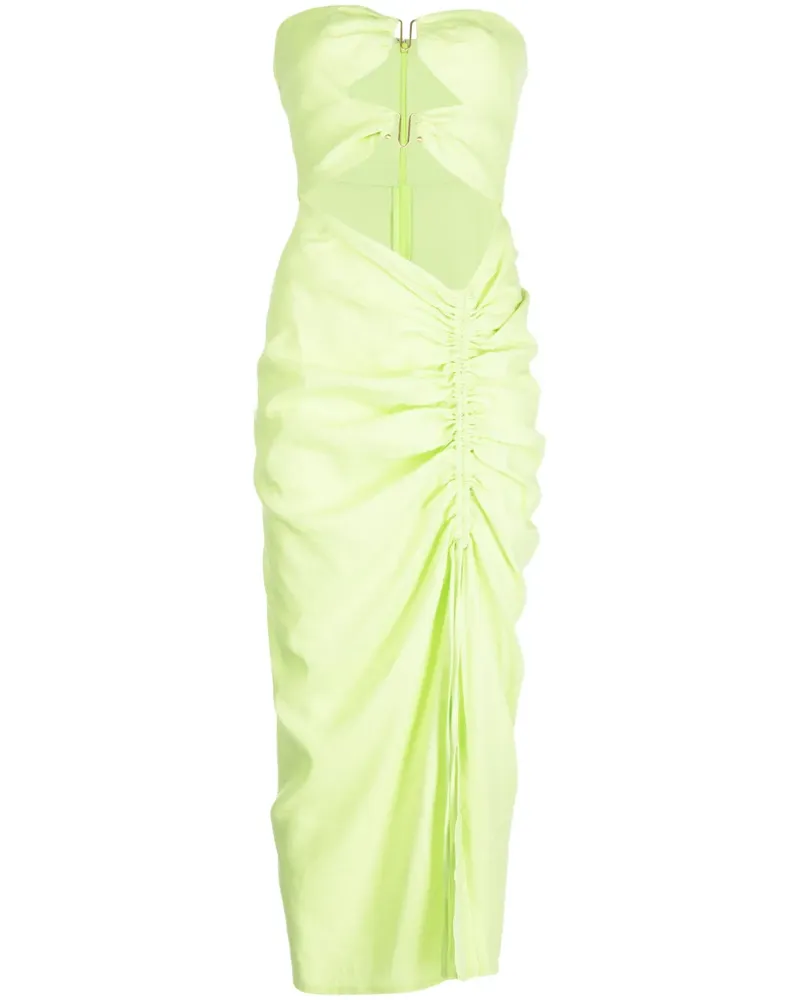 Cult Gaia Gerafftes Kleid mit Cut-Out - Grün Grün