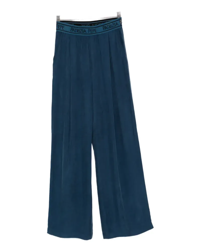 Patrizia Pepe elastic-waistband fluid palazzo pants - Blau Blau